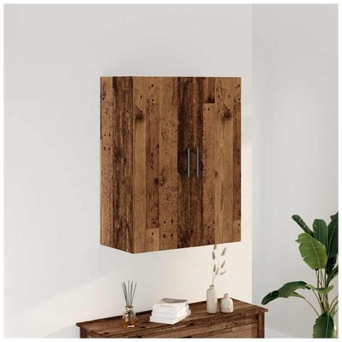 Mobile A Parete Legno Antico 69,5x34x90 Cm - Foto 1