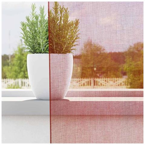 Tende In Voile Con Tasche Per Aste 2 Pz Rosso Vino - Foto 2