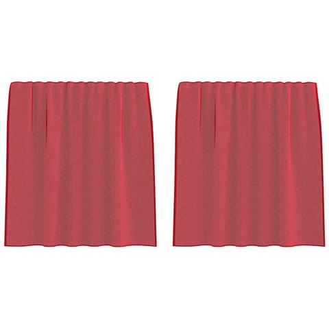 Tende In Voile Con Tasche Per Aste 2 Pz Rosso Vino - Foto 1