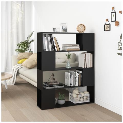 Lusso Casadino - Libreria/divisorio Nero 100x24x124 Cm - Foto 8