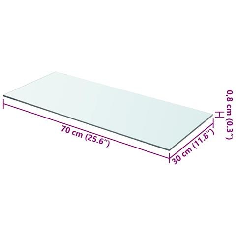 Lusso Casadino -  Mensole In Vetro Trasparente 2 Pz 70x30 Cm - Foto 4