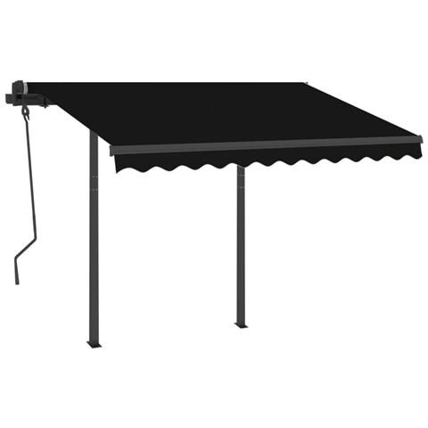 Lusso Casadino -  Tenda Da Sole Retrattile Automatica Con Pali 3x2,5 M Antracite - Foto 2