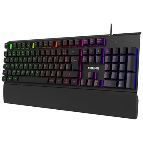 Tastiera cablato/USB AKSHOK02 per Gaming Colore Nero - Foto 2
