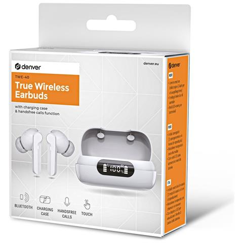 TWE-40 cuffia e auricolare True Wireless Stereo (TWS) In-ear Musica e Chiamate Bluetooth Bianco - Foto 7