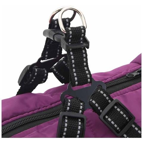 Cappotto Cani Imbracatura Impermeabile Riflettente Viola L52 - Foto 9