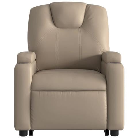 Poltrona Alzapersona Reclinabile Cappuccino in Similpelle - Foto 9