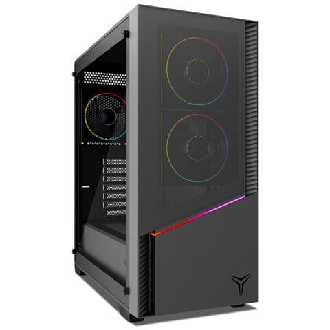 Elara Ycm-apela-m1 Atx Gaming Pc Tower, Vetro Temperato, Acciaio Nero, 4 Ventole - Foto 1