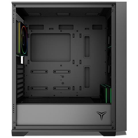 Elara Ycm-apela-m1 Atx Gaming Pc Tower, Vetro Temperato, Acciaio Nero, 4 Ventole - Foto 3
