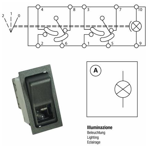 Interruttore Basculante Off-on-on 12v Luci Di Posizione - Foto 4