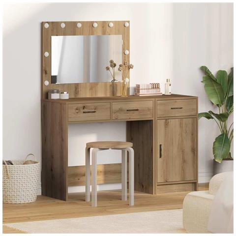 Tavolo da Trucco con cassetto 2 pcs Marrone 40 x 41 x 75 cm - Foto 2