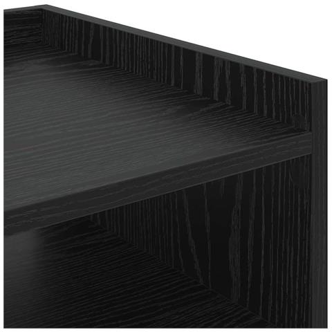 Armadio da Notte Rovere nero 40 x 40 x 61 cm Legno multistrato - Foto 9