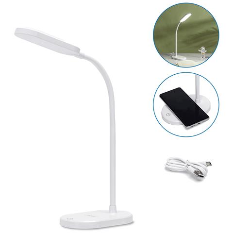Lampada Da Scrivania Led Pieghevole 2.5w | Wireless Charge | 3 Cct | 5000k - Foto 1