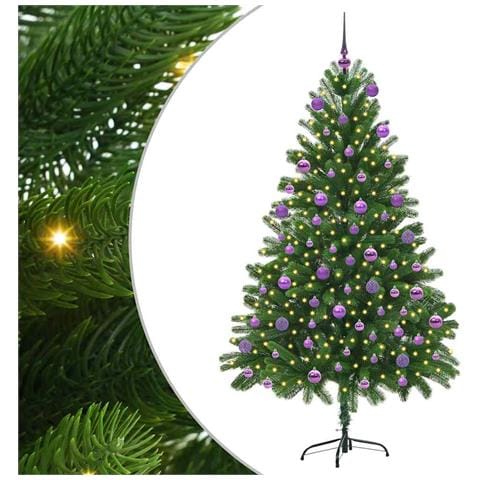 Albero di Natale con 300 LED con supporto Verde 180 cm PE - Foto 1