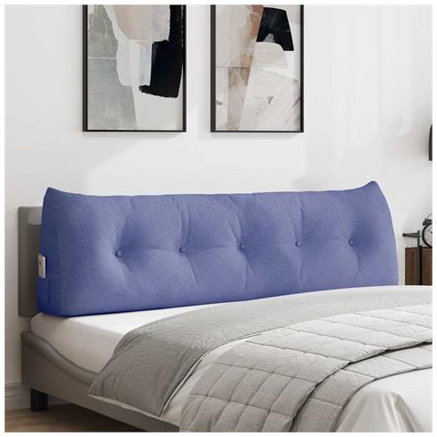 Cuscino per Schiena Blu jeans 160 x 24 x 50 cm Tessuto - Foto 2