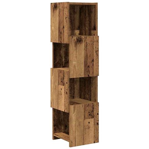 Mobile angolare Bianco 25,5x25x102cm Legno multistrato - Foto 1