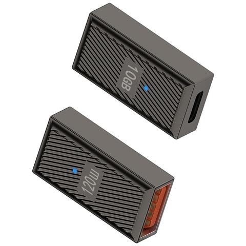Adattatore Usb A Femmina A Type-c Maschio 120w - Grigio Fucile, Ricarica Rapida E Trasferimento Dati 10gbps - Foto 3
