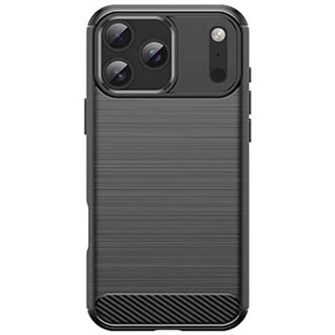 Custodia In Tpu Con Texture In Fibra Di Carbonio Nera Compatibile Con Iphone 17 Con Cavalletto E Funzione Magnetica - Foto 2
