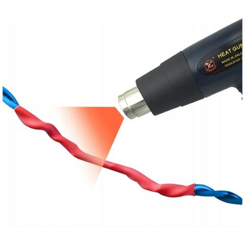 Tubo Termorestringente Rosso 90mm 1m - Flessibile E Autoestinguente | Riduzione 2:1, Resistente Uv, Impermeabile | Elettronica, Telecomunicazioni, Automotive - Foto 2