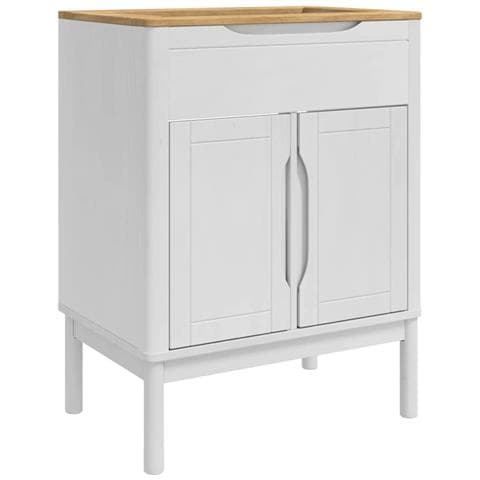 Armadio per Lavabo da Bagno FLORO Bianco 60 x 40 x 80 cm - Foto 1