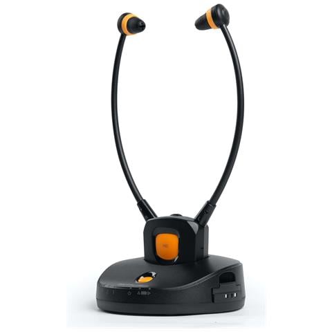 M-286 CTV cuffia e auricolare Cuffie Wireless In-ear, Sottomento TV Base di ricarica Nero - Foto 1