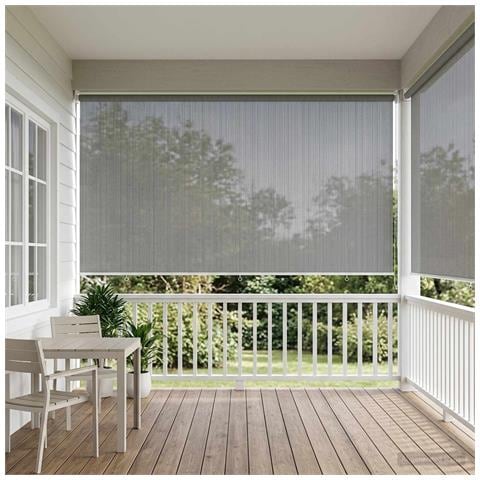 Tenda a Rullo Esterno Blocco UV 90% Grigio Chiaro 400 x 230 cm - Foto 2