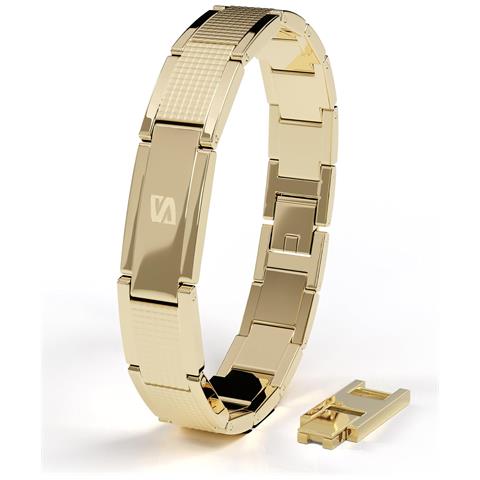 Bracciale Da Uomo Premium ""impact"" In Acciaio Chirurgico 316l, Oro, 20 Cm - Foto 1