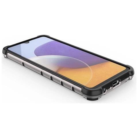 Honeycomb Corpo Con Copertura Colorata E Bumper In Tpu, Per Samsung Galaxy A22 4g, Rosso - Foto 1
