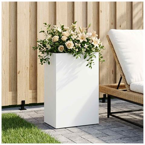 Vaso da giardino Bianco 50 x 30 x 75 cm - Foto 2