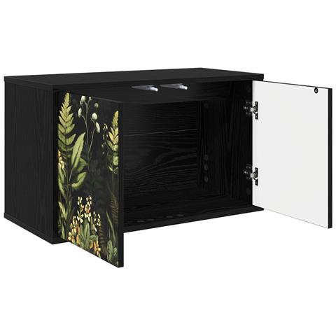 Mobile TV da Parete RHENEN 69 x 33 x 40 cm Rovere Nero - Foto 2
