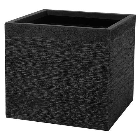 Vaso Da Fiori Quadrato Nero 50 X 50 X 46 Cm Paros - Foto 1