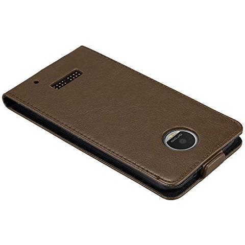 Custodia Compatibile Con Motorola Moto Z Play In Bruno Caffè - Coperchio Protettivo In Design Flip Con Chiusura Magnetica - Foto 2