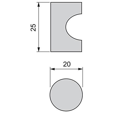 9161651 Pomolo Per Mobile, Ø20mm, Zama, Nichel Satinato, Set Di 20 - Foto 2