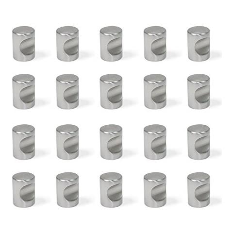 9161651 Pomolo Per Mobile, Ø20mm, Zama, Nichel Satinato, Set Di 20 - Foto 1