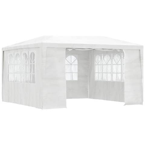 Gazebo Professionale Con Pareti 4x4 M Bianco 90 G / m² - Foto 1
