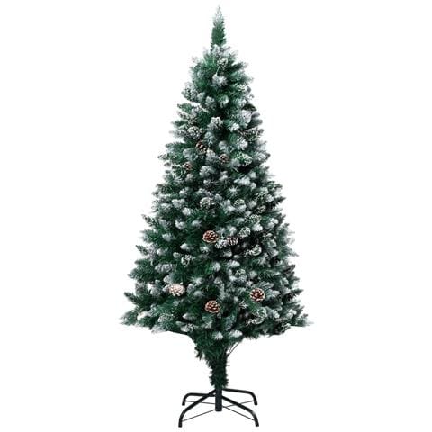 Albero Di Natale Artificiale Con Pigne E Neve Bianca 180 Cm - Foto 1