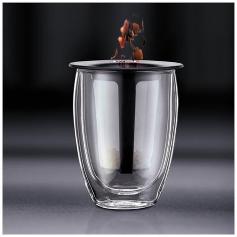 Bicchiere Doppio vetro per Infuso Tè 0.35 l Colore Nero - Foto 2