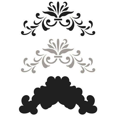 3 Fustelle Di Taglio 9 X 4,5 Cm - Barocco - Foto 1