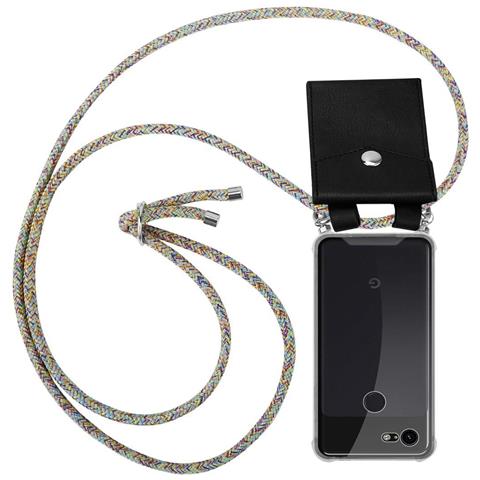 Catena Di Telefoni Cellulari Compatibile Con In Rainbow - Coperchio Protettivo In Silicone Con Anelli D'argento, Cinturino In Corda E Custodia Staccabile - Foto 1