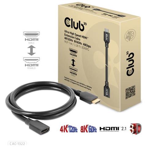 Cac-1322 Cavo Hdmi 1 M Hdmi Tipo A (standard) Nero - Foto 1