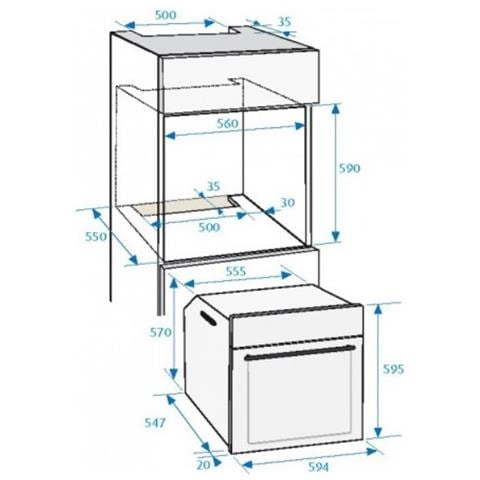 Forno Elettrico da Incasso b300 BBIS13300XMSE Capacità 72 L Multifunzione Ventilato Pulizia a Vapore Potenza 3000 W Colore Acciaio Inossidabile - Foto 8