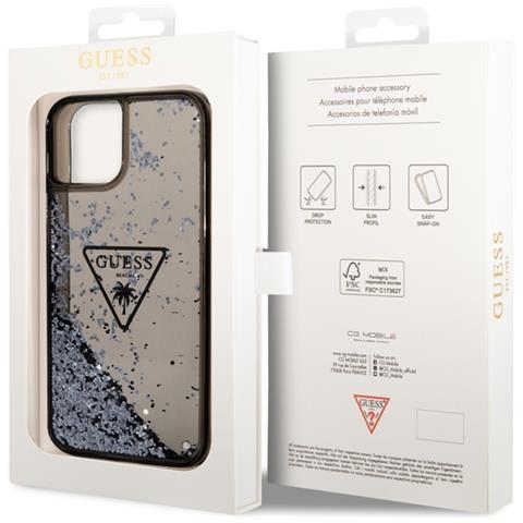 Cover Per Iphone 14 Glitter Palm, Nero - Foto 3
