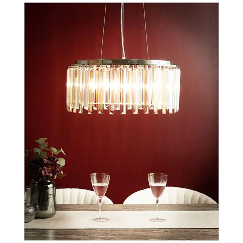 Lampadario A 5 Luci Metallo Argento Lameira - Foto 1