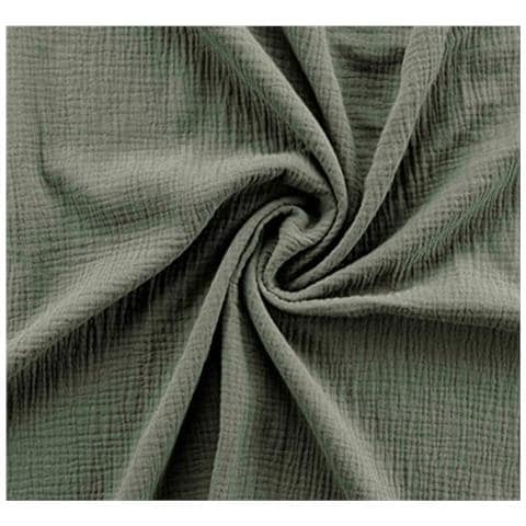 Parure Letto In Garza Di Cotone Verde 240 X 220 Cm - Foto 1