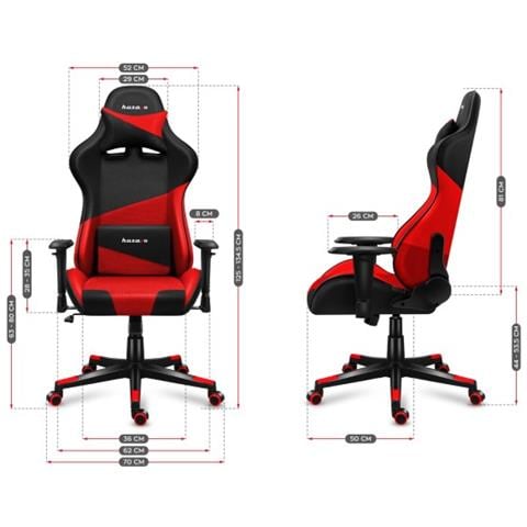 Force 6.2 Sedia da gaming per PC Seduta a dondolo (culla) Nero, Rosso - Foto 16