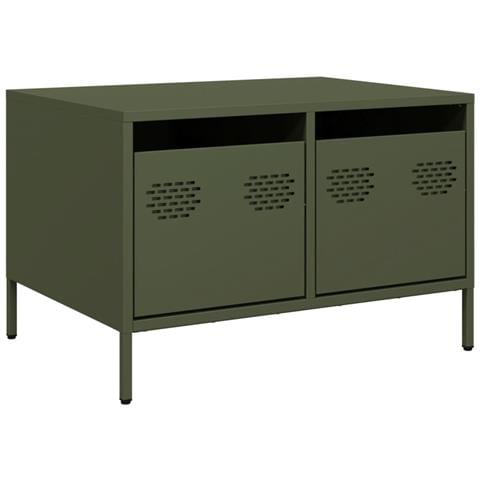 Mobile Tv Verde Oliva 68x50x43,5cm In Acciaio Laminato A Freddo - Foto 1