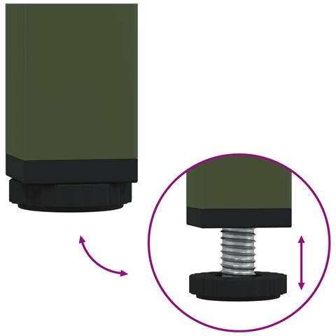 Mobile Tv Verde Oliva 68x50x43,5cm In Acciaio Laminato A Freddo - Foto 10
