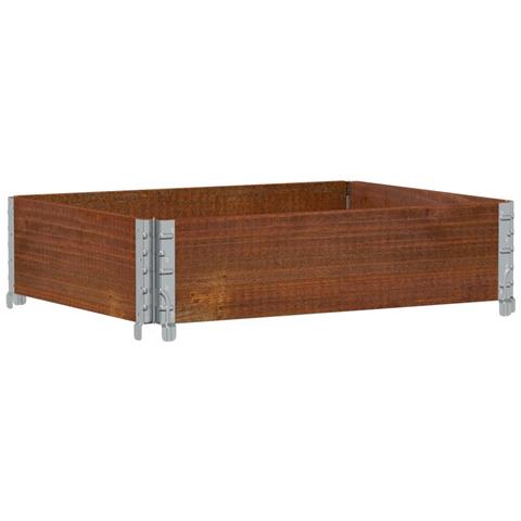 Fioriera Da Giardino Marrone 80x60 Cm Legno Massello Di Pino - Foto 2