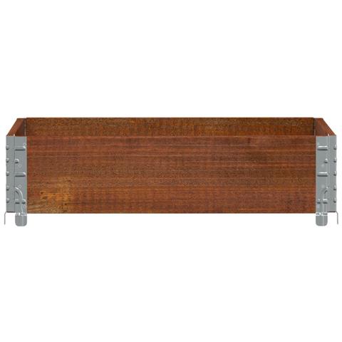 Fioriera Da Giardino Marrone 80x60 Cm Legno Massello Di Pino - Foto 3