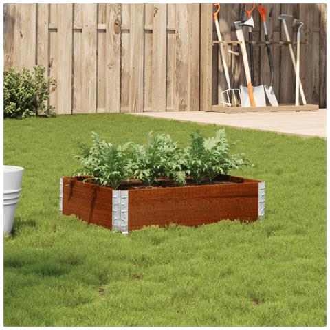 Fioriera Da Giardino Marrone 80x60 Cm Legno Massello Di Pino - Foto 1