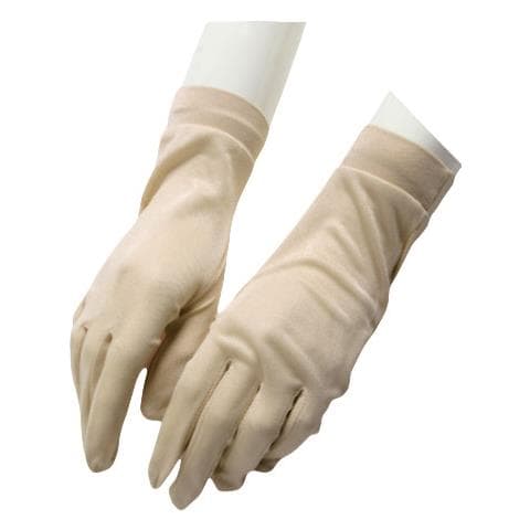 Guanti Da Donna Di Lusso In Seta Di Gelso 100% Beige - Foto 2